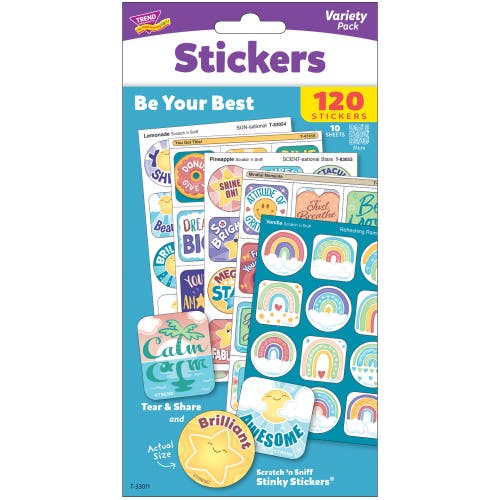 TREND Scratch 'N Sniff Be Your Best, 120 Count Scented Stickers in Multicolored  product