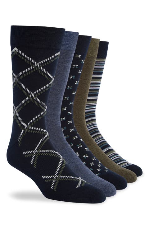 5-Pack Cushioned Dress Socks