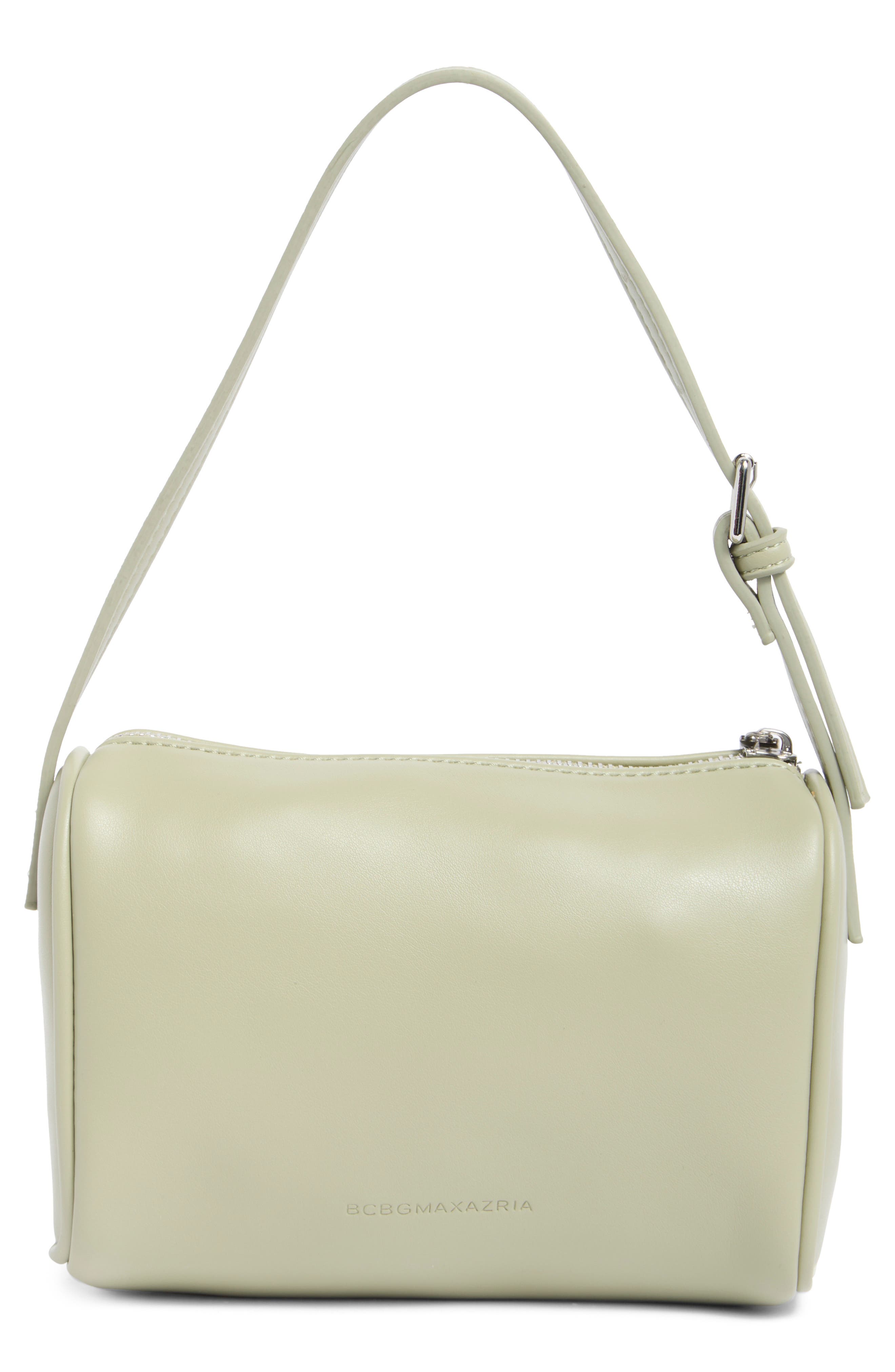 Barrel Faux Leather Shoulder Bag, Alternate, color, SAGE