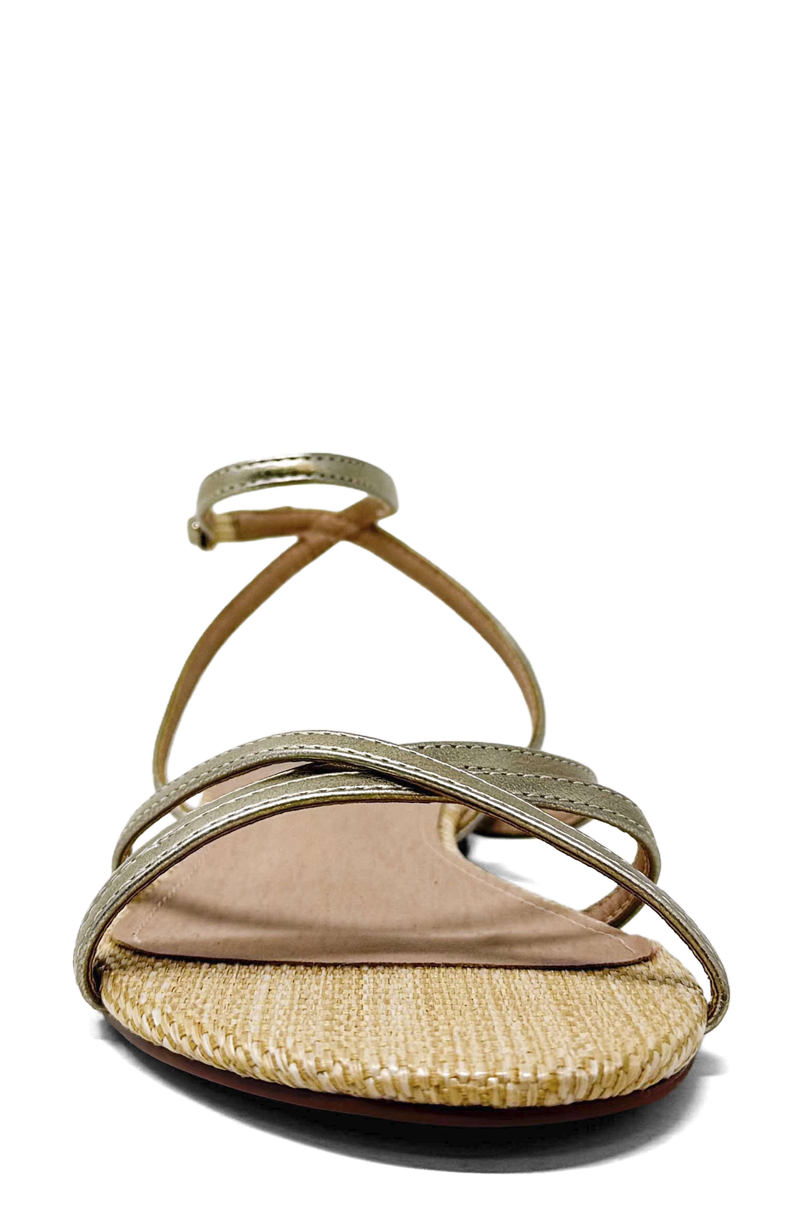 Betty Ankle Strap Sandal, Alternate, color, GOLD