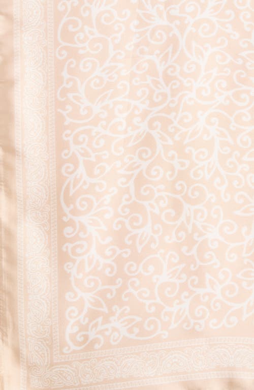 Ellian Paisley Print Satin Square Scarf In Brown