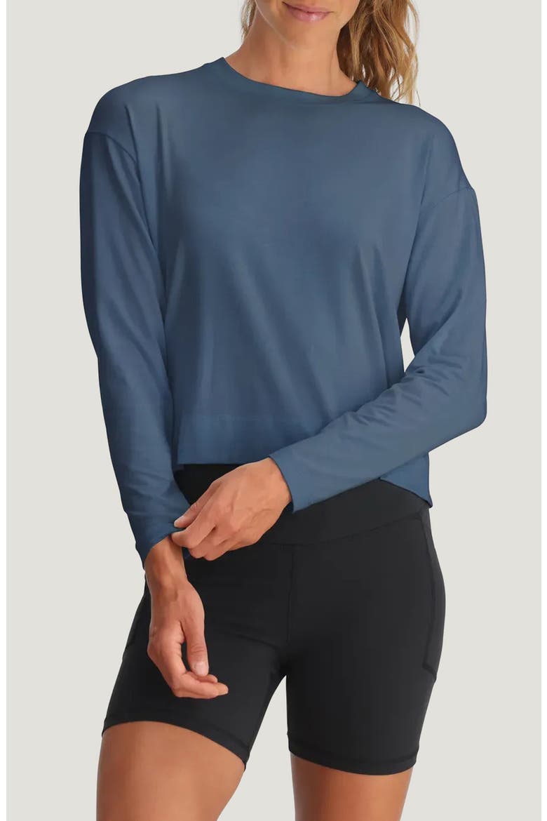 Shade Crossover Long Sleeve Top, Main, color, PACIFIC BLUE