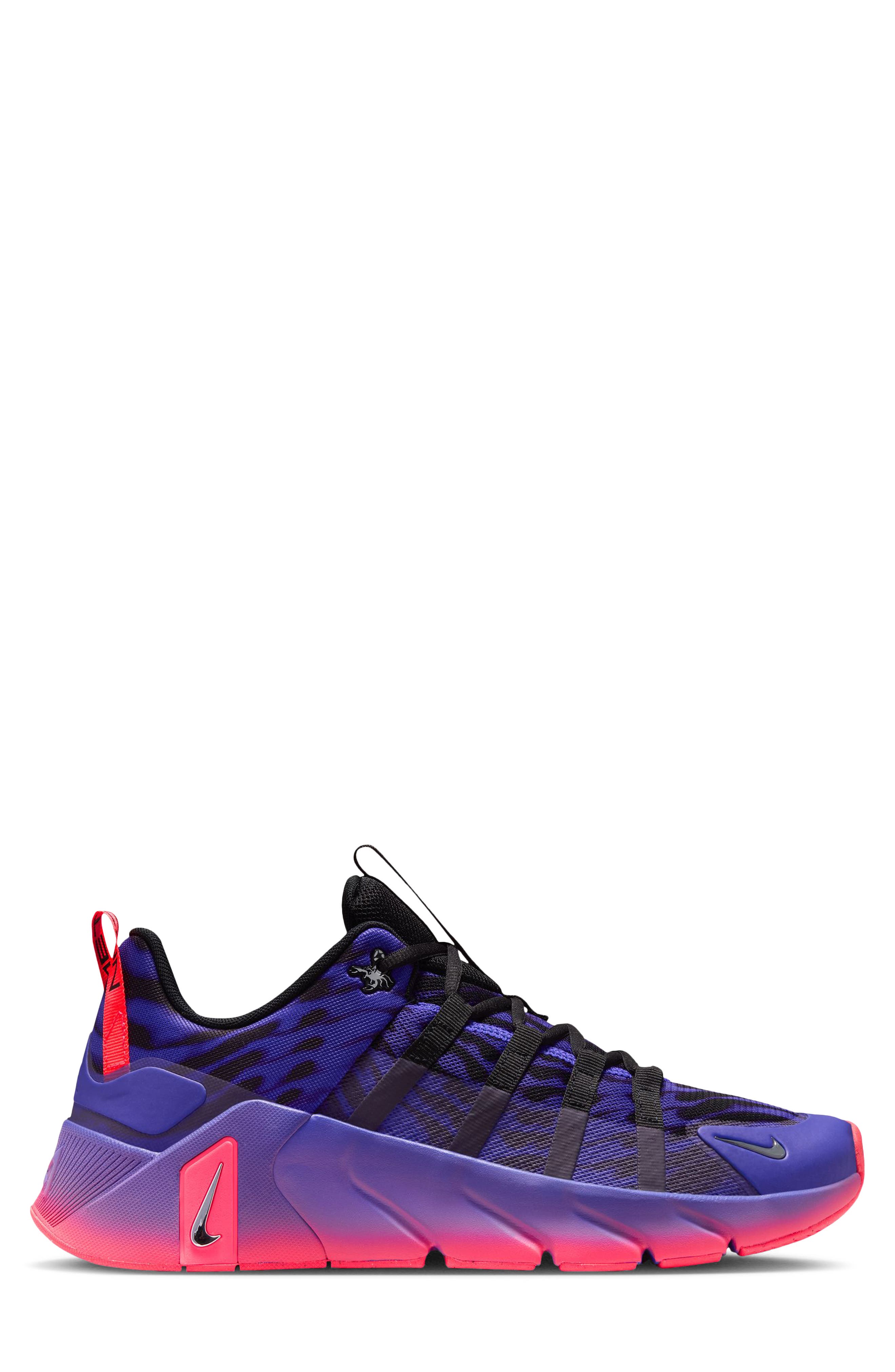 Free Metcon 7 AMP Training Shoe, Alternate, color, BLACK/ HYPER PUNCH/ INDIGO