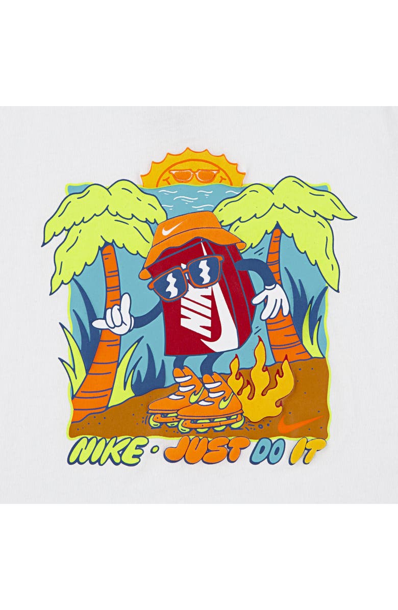 Nike Kids' Boxy Palm Tree Graphic T-Shirt, Alternate, color, White