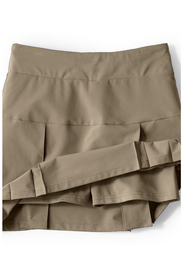 School Uniform Girls Performance Pleated Skort Above The Knee, Alternate, color, Khaki