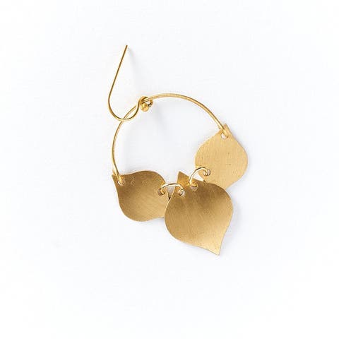 Chameli Leaf Drop Earrings
