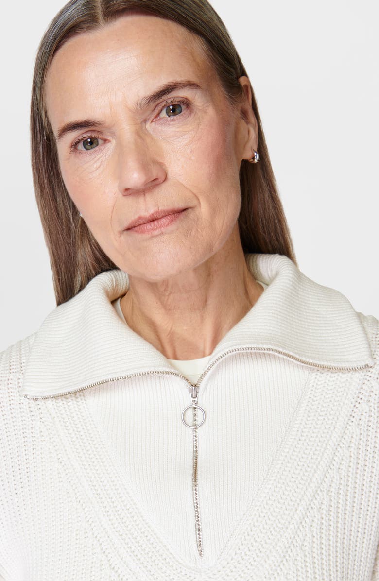 Sweaty Betty Modern Cotton & Wool Half Zip Sweater, Alternate, color, 