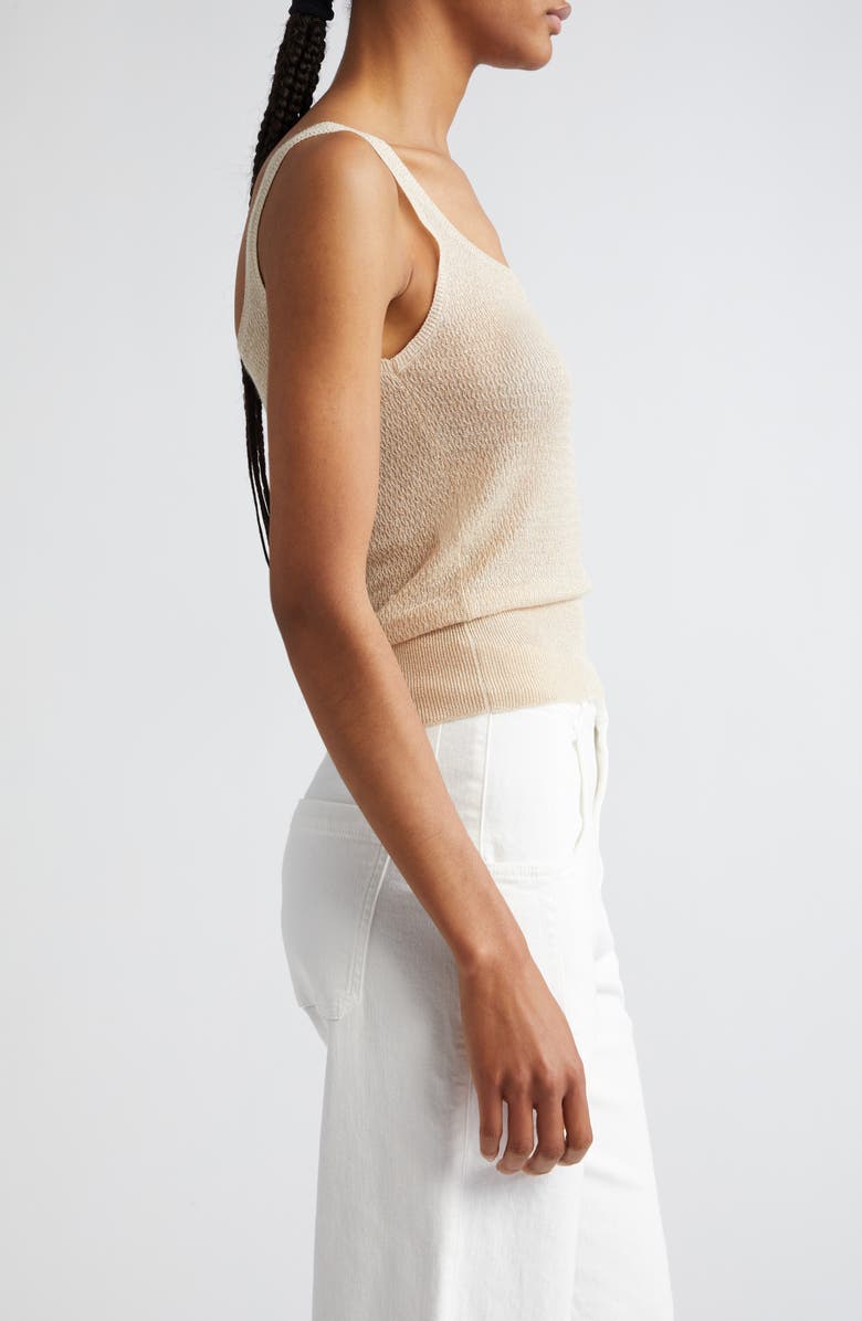 Eleventy Metallic Sweater Tank, Alternate, color, Gold