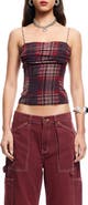 LIONESS Humphrey Plaid Corset Camisole