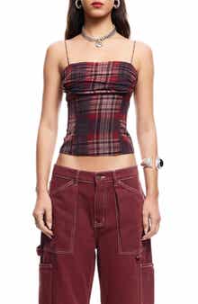 LIONESS Humphrey Plaid Corset Camisole