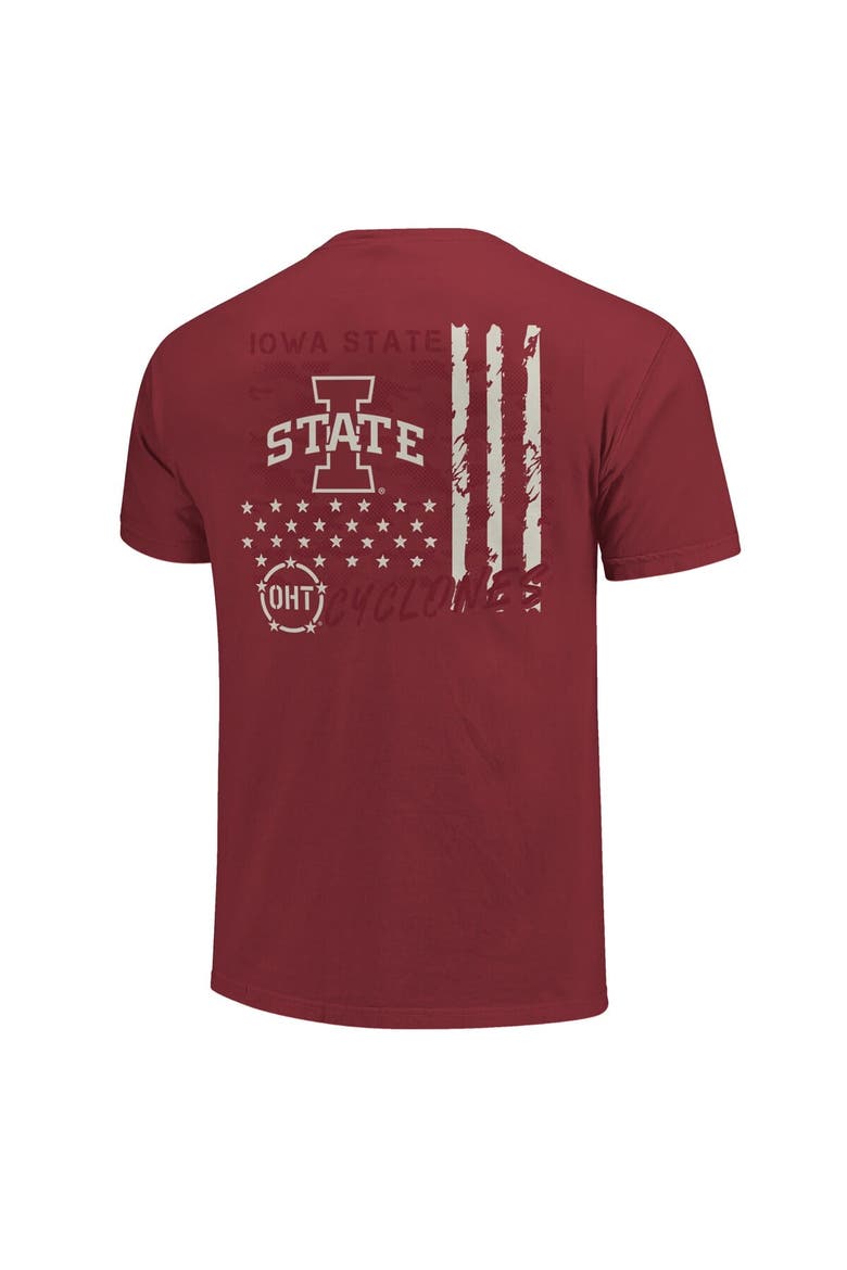 Men's  Cardinal Iowa State Cyclones Comfort Colors OHT Camo Overlay T-Shirt, Alternate, color, Cardinal
