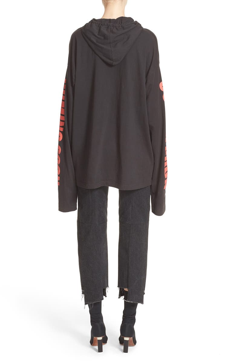 VETEMENTS 'Coming Soon' Graphic Print Hoodie, Alternate, color,