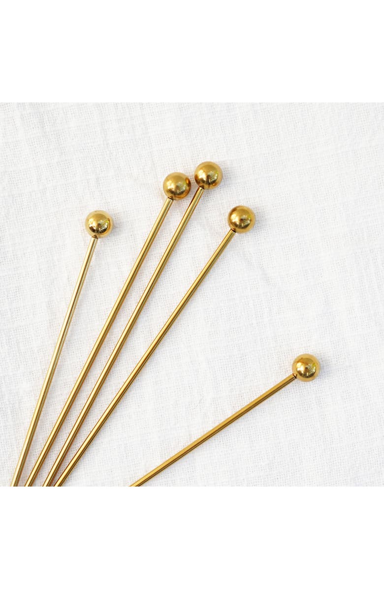 A Bar Above Gold Cocktail Picks, 12-Piece Combo Set, Alternate, color, Gold