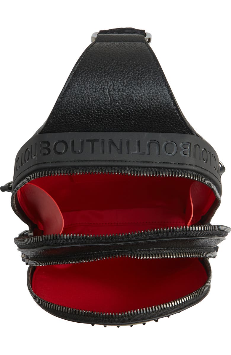 Christian Louboutin Loubifunk Spike Panel Calfskin Backpack, Alternate, color,