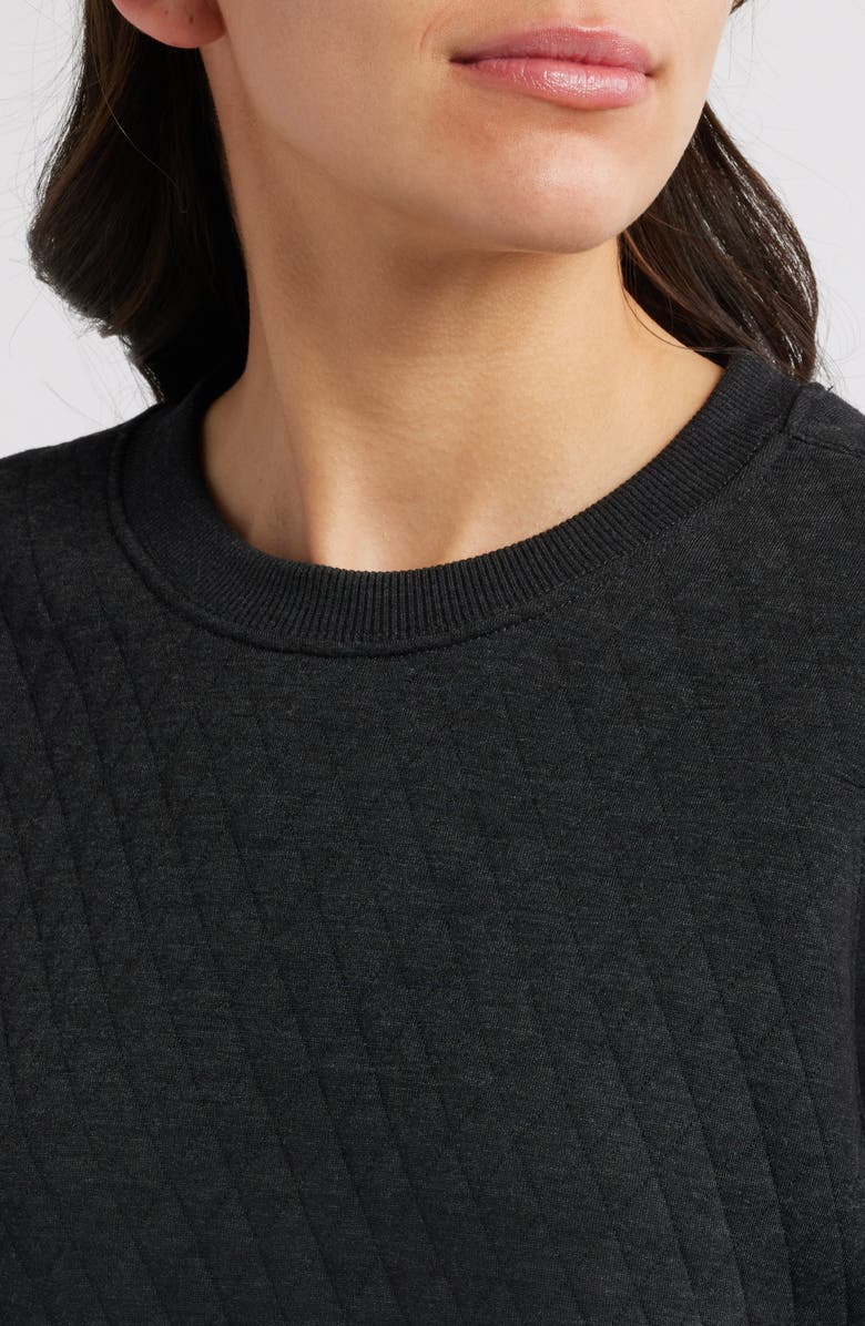 Marine Layer Corbet Quilted Sweatshirt, Alternate, color, Charcoal