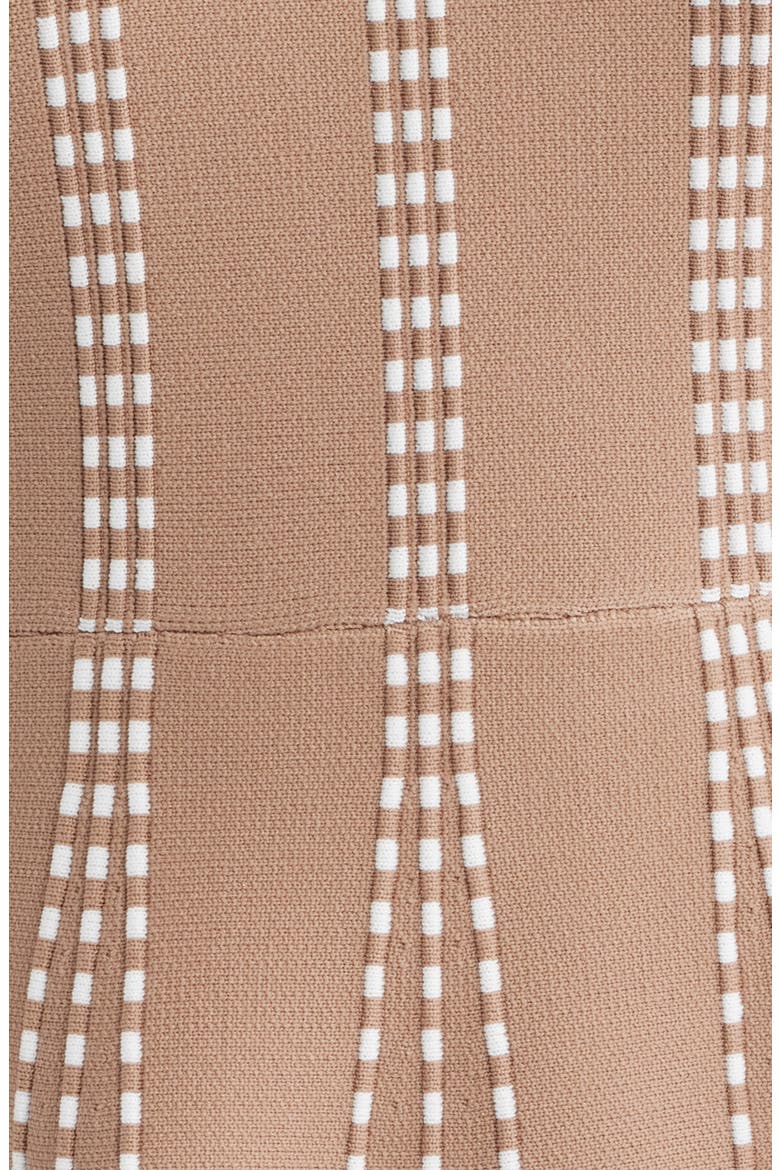 Contrast Piping Sleeveless Midi Sweater Dress, Alternate, color, MOCHA/ WHITE