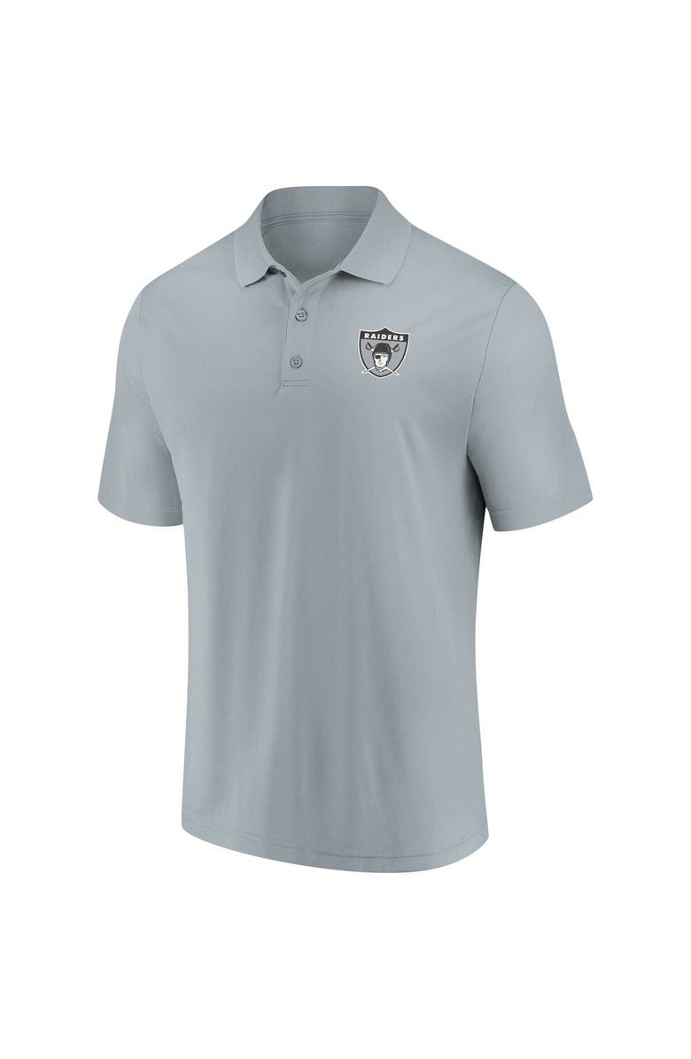 FANATICS Men's Fanatics Branded Silver Las Vegas Raiders Component Polo, Alternate, color, Silver