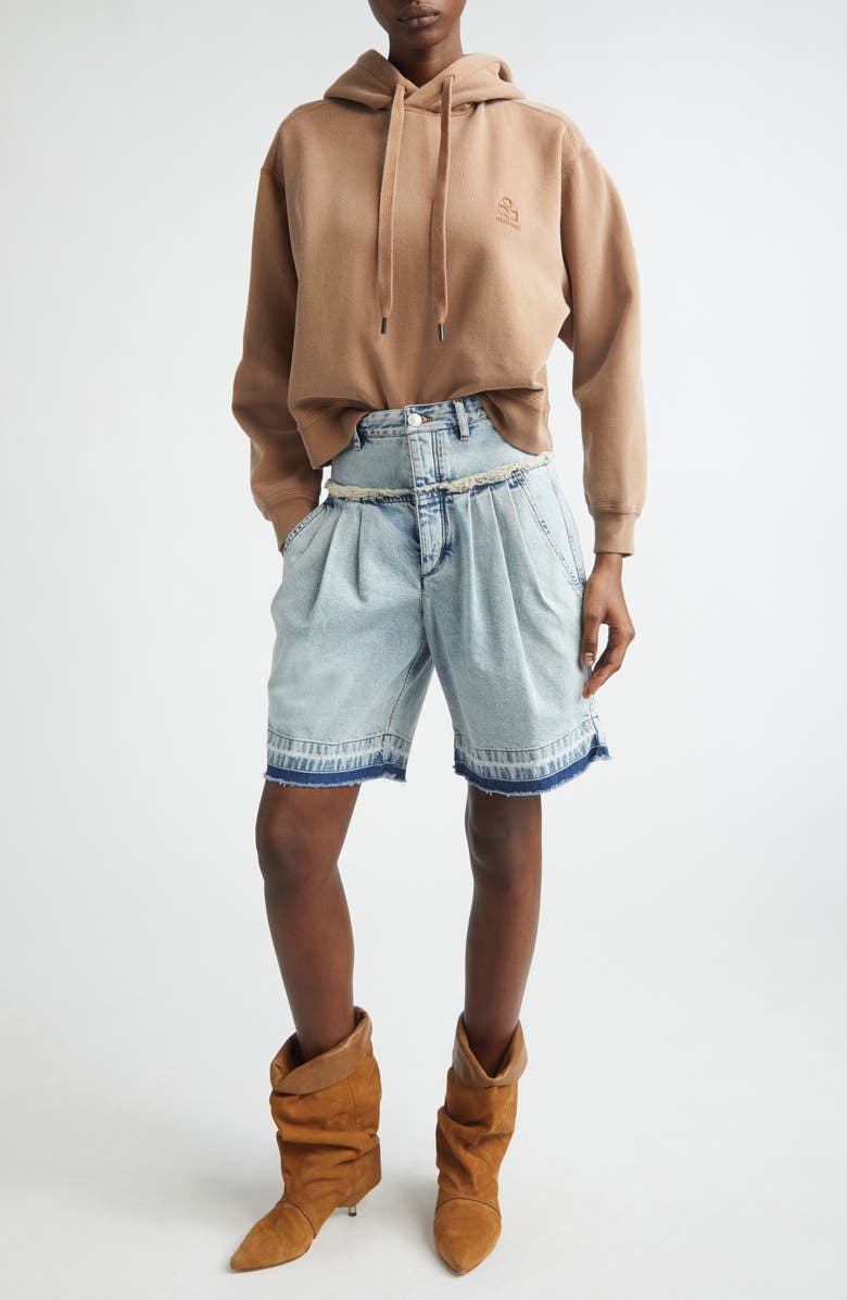 Isabel Marant Étoile Salmy Cotton Blend Hoodie, Alternate, color, Camel