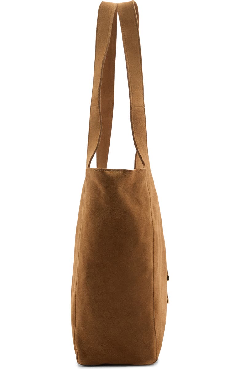 MANGO Suede Shopper, Alternate, color, Leather