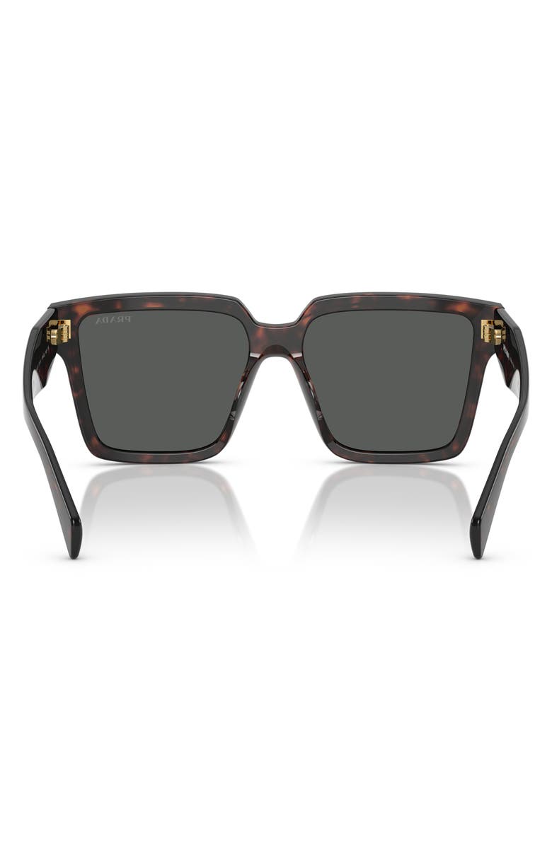 Prada 56mm Square Sunglasses, Alternate, color, Dark Grey
