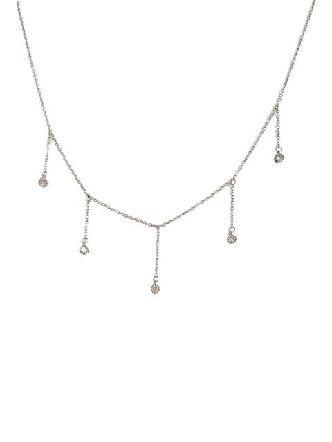 Drop Necklace with Five Cubic Zirconia Stone