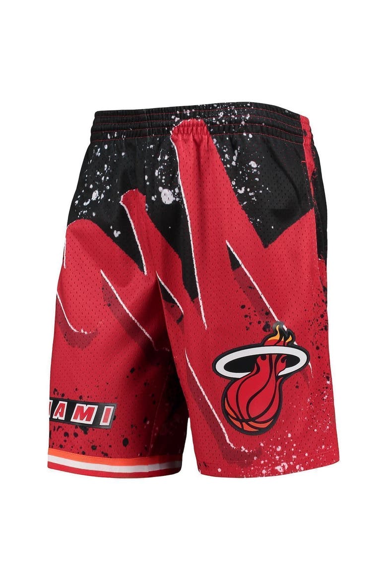 Men's Mitchell & Ness Red Miami Heat Hardwood Classics 1996 Hyper Hoops Swingman Shorts, Alternate, color, Red