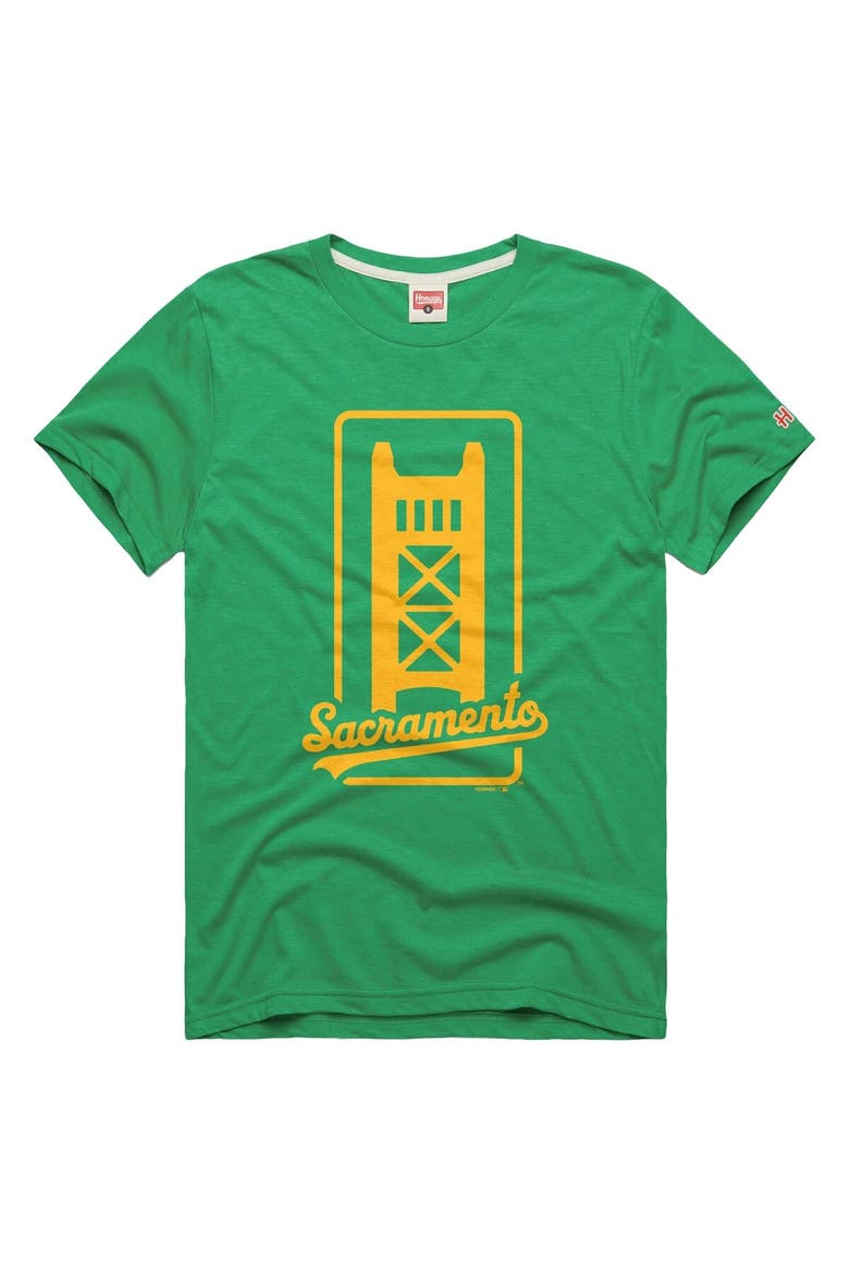 Men's Homage Green Athletics Tri-Blend Hyperlocal T-Shirt, Main, color, Green