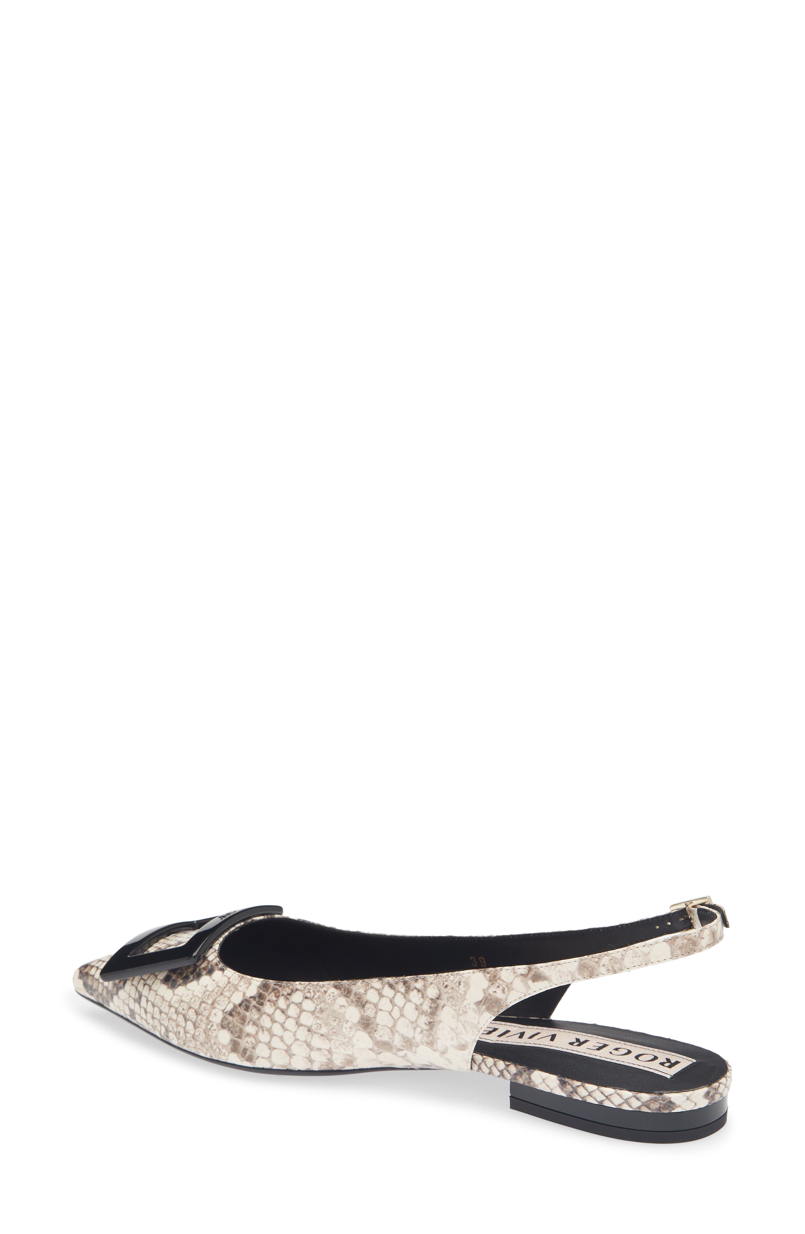 Gommettine Pointed Toe Slingback Flat, Alternate, color, CIRE