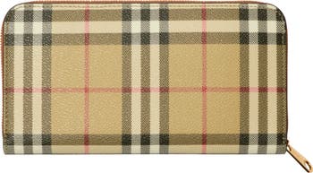 【BURBERRY】Check Zip Wallet CC81FBD3-6659-4349-B034-