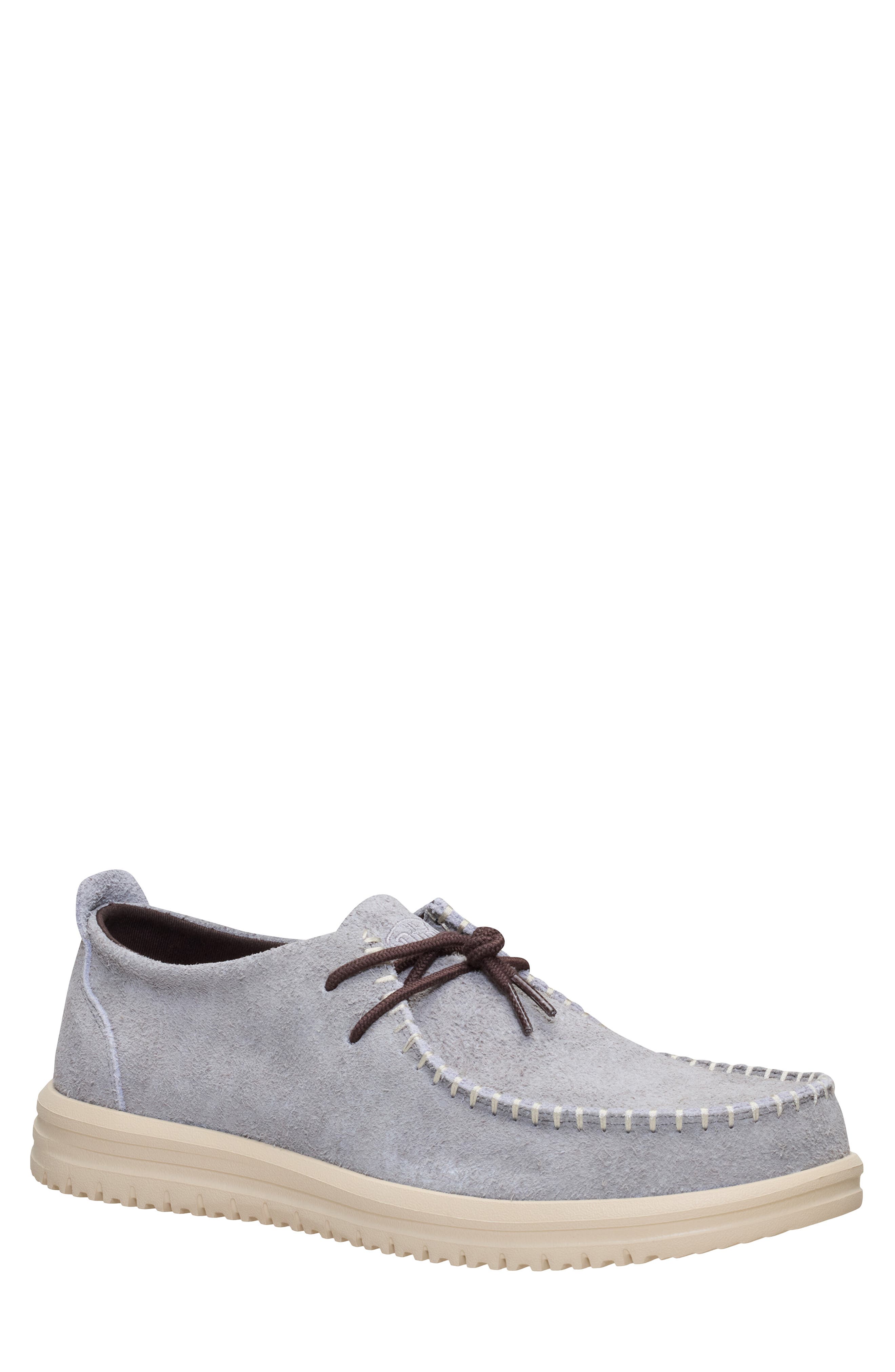 Hey Dude Wally NXT Moc Toe Lace-Up, Main, color, Grey