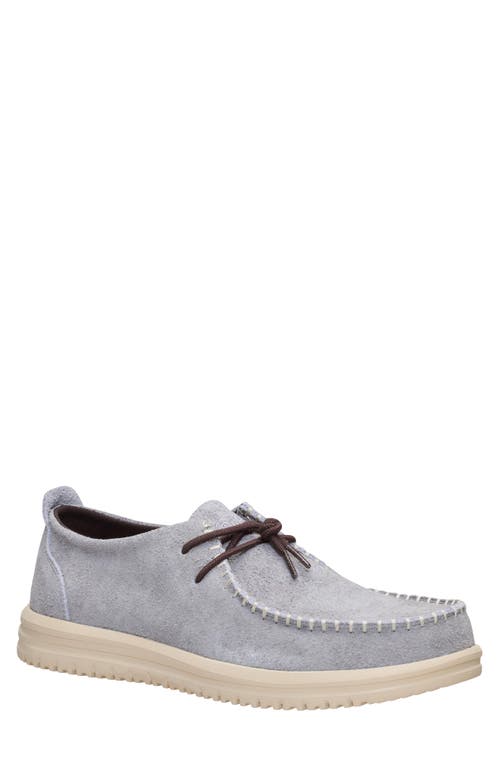 Hey Dude Wally Nxt Moc Toe Lace-up In Gray