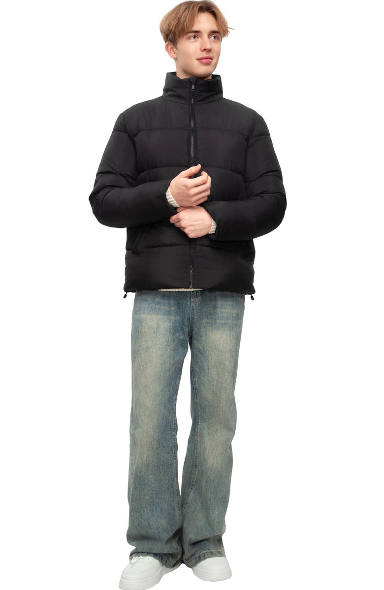 Rokka&Rolla Lightweight Modern Puffer Jacket, Alternate, color, Black