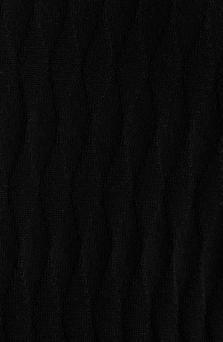 Emporio Armani Tonal Diamond Wool Sweater, Alternate, color, Solid Black