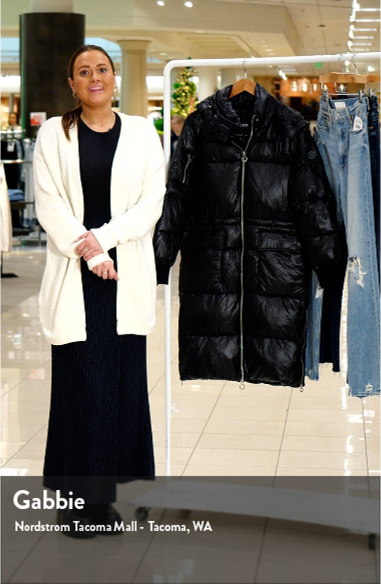 Quilted Long Hooded Puffer Jacket, sales video thumbnail