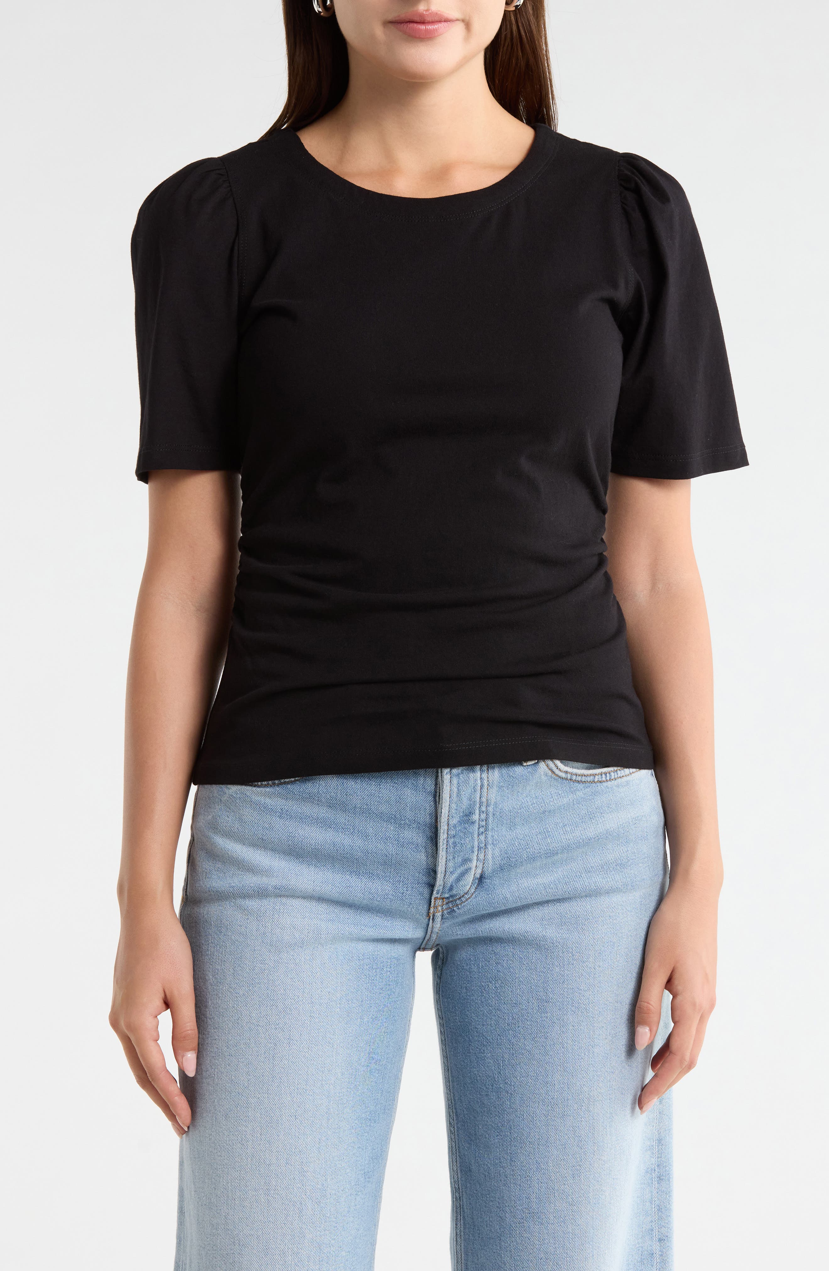 Current/Elliott Short Puff Sleeve Top