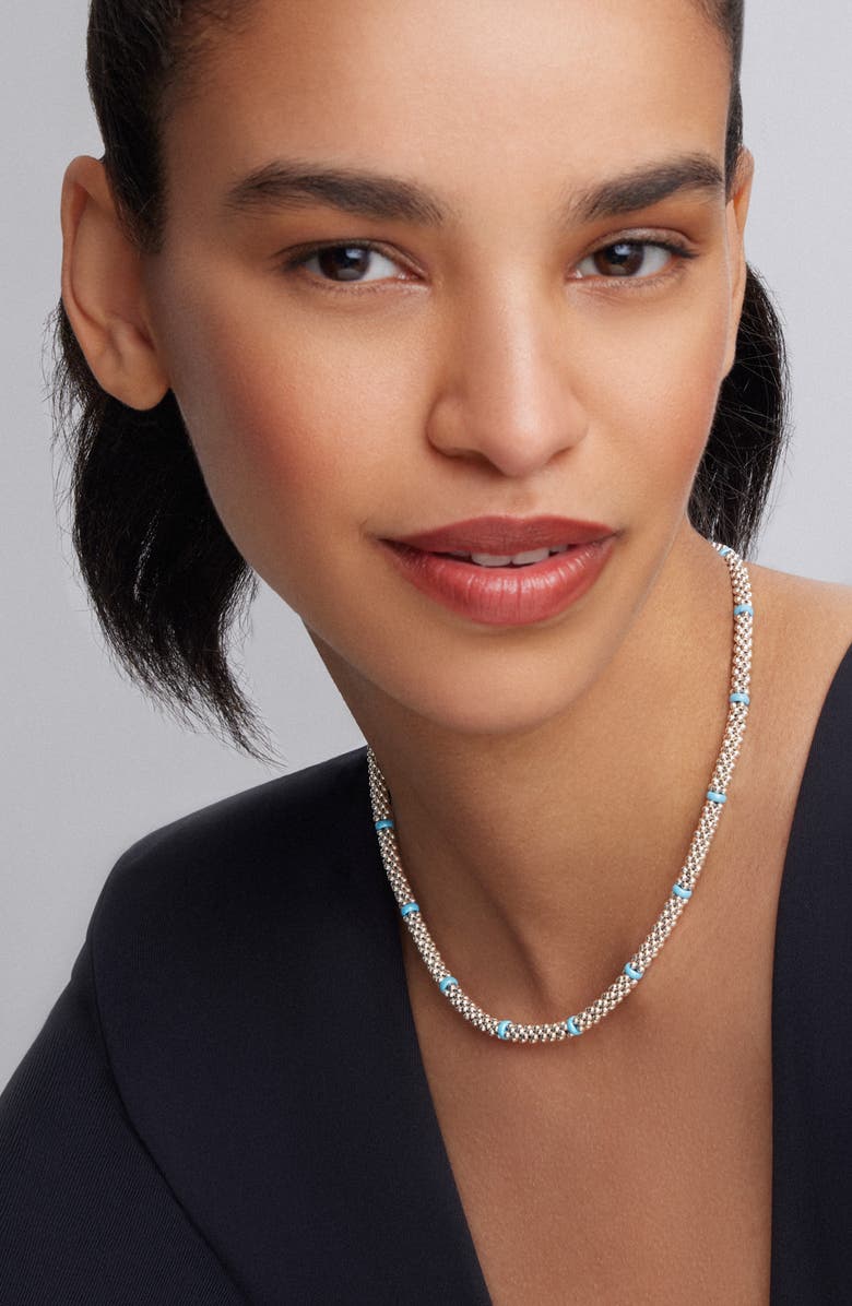 LAGOS Blue Caviar Ceramic Collar Necklace, Alternate, color,