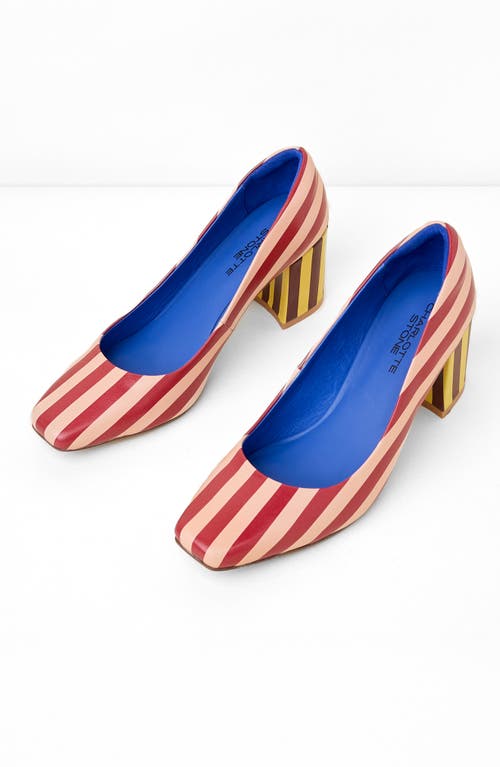 Charlotte Stone Estee Multicolor Square Toe Pump In Multi