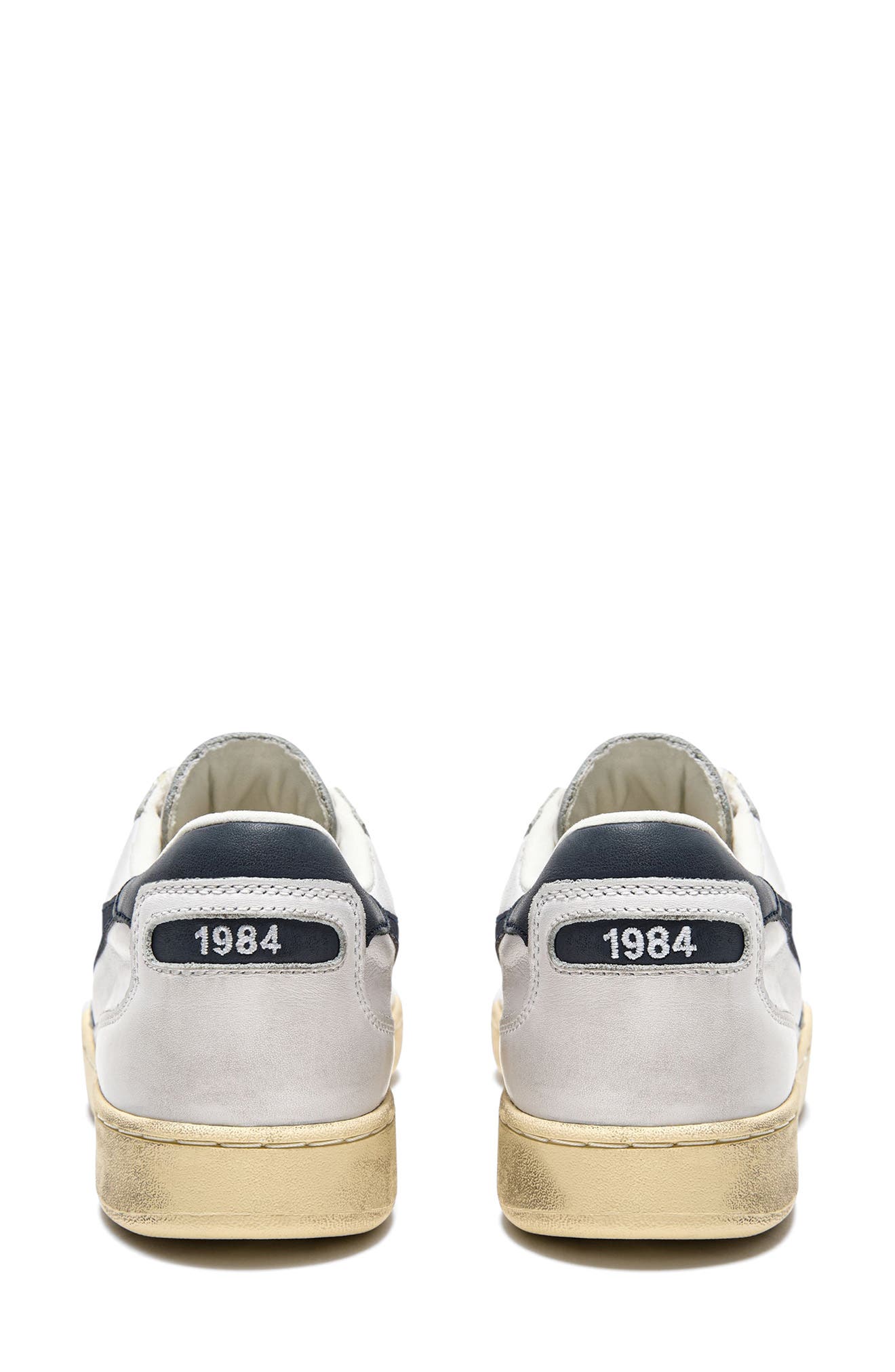 Diadora MI Basket Low Used Sneaker, Alternate, color, White/ Blue Denim