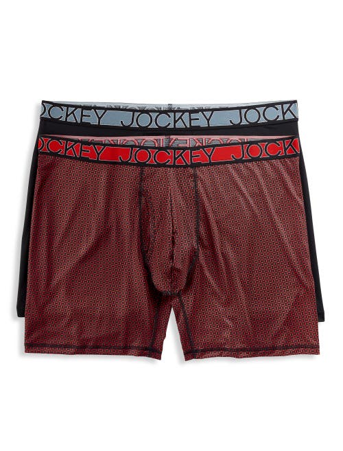 Jockey Big & Tall 2-Pk ActiveMicro Boxer Briefs in Red Black  product