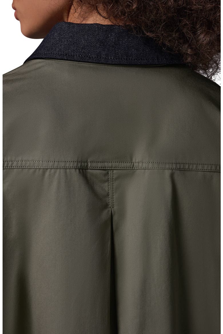 Twill Bell Sleeve Trapeze Shirtjacket, Alternate, color, SAGE
