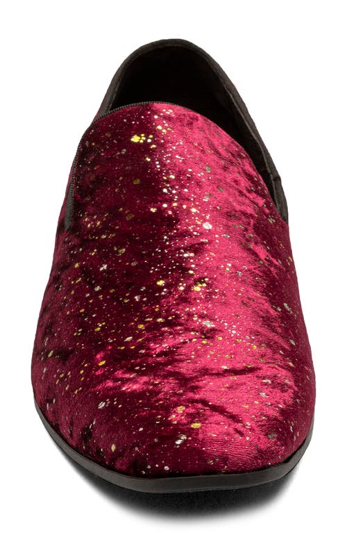 Stacy Adams Stellar Glitter Slip-on Loafer In Burgundy