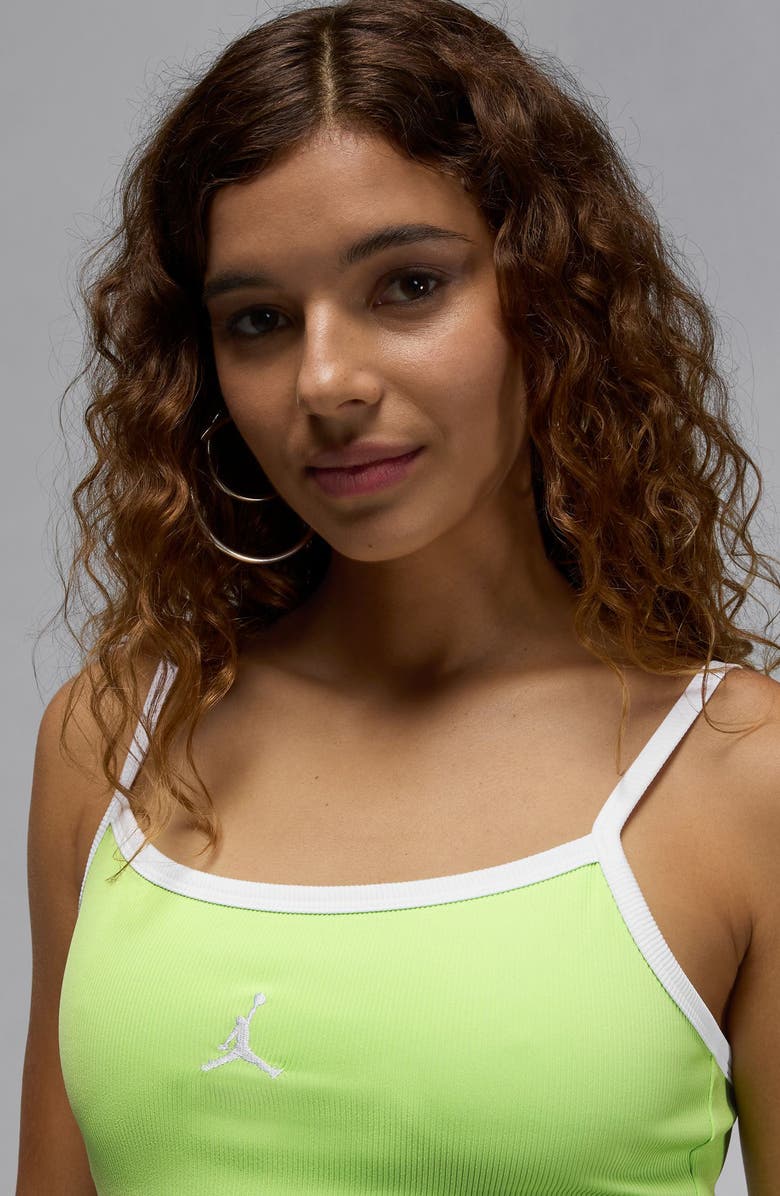 Jordan Slim Minidress, Alternate, color, Key Lime/ White/ White