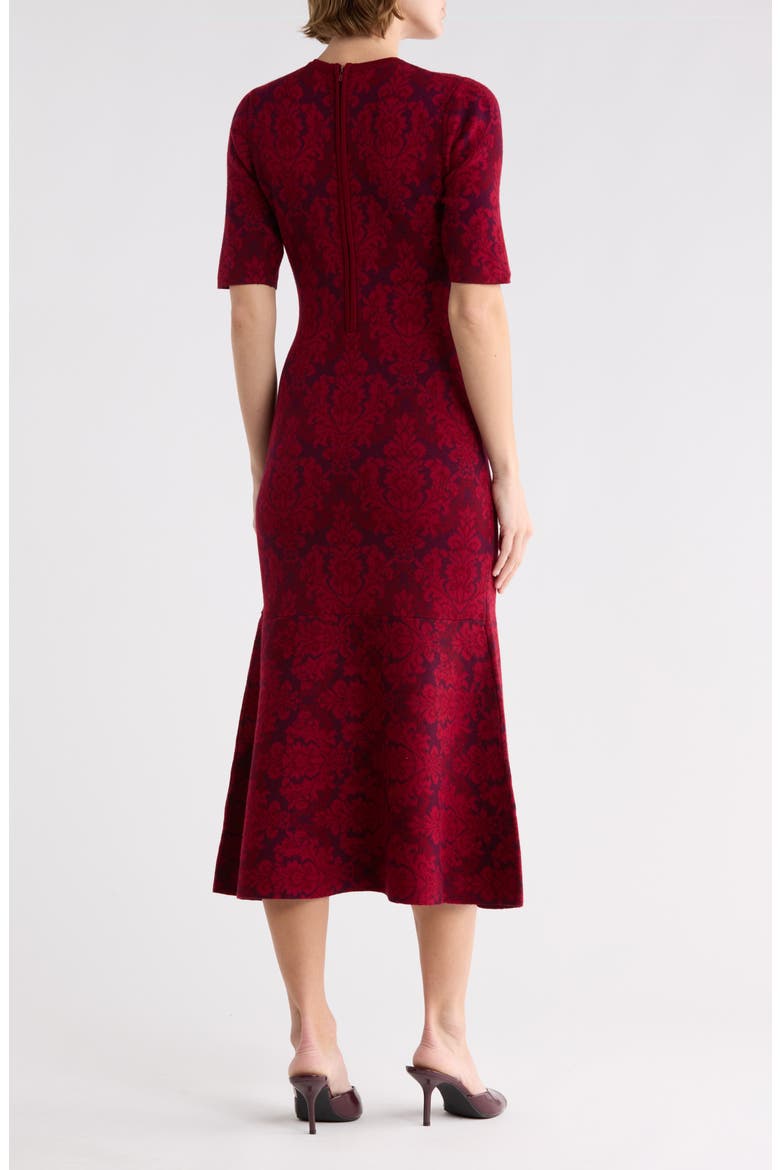 Alma Knit Dress with Flare, Alternate, color, BERRY