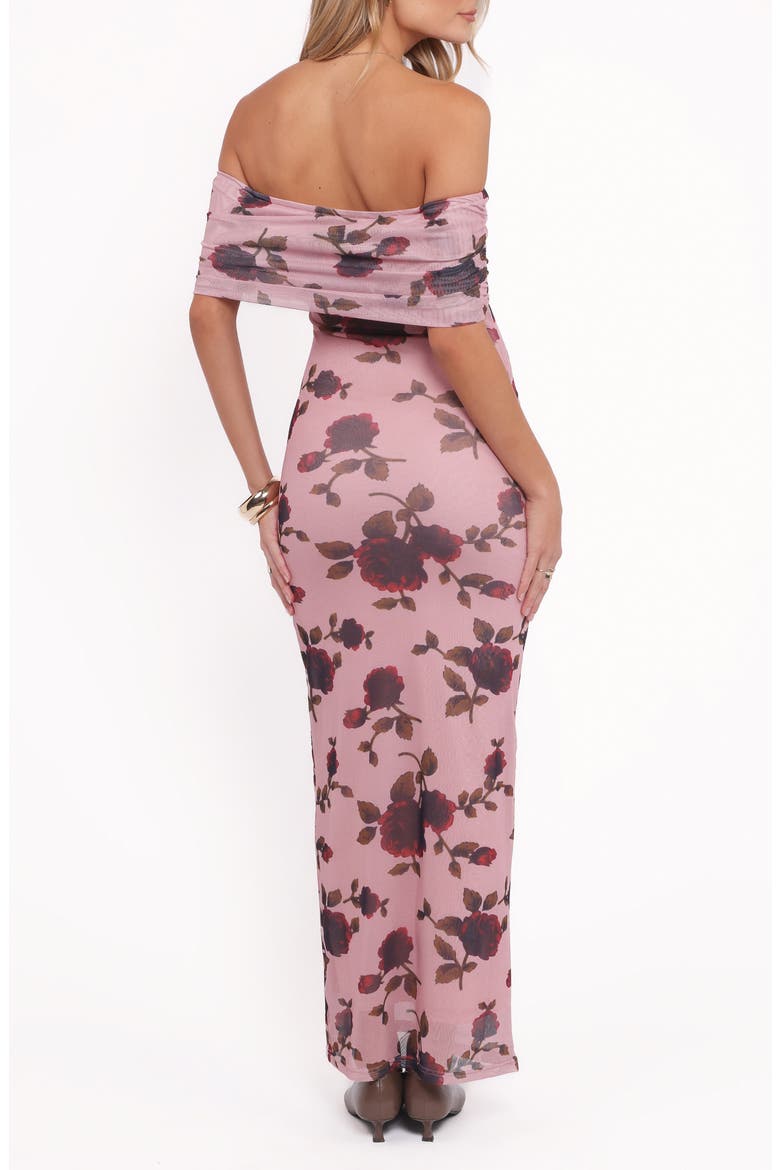 Indya Off the Shoulder Maxi Dress, Alternate, color, PINK FLORAL