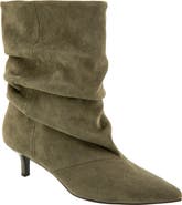 BCBG Dalles Kitten Heel Pointed Toe Scrunch Bootie