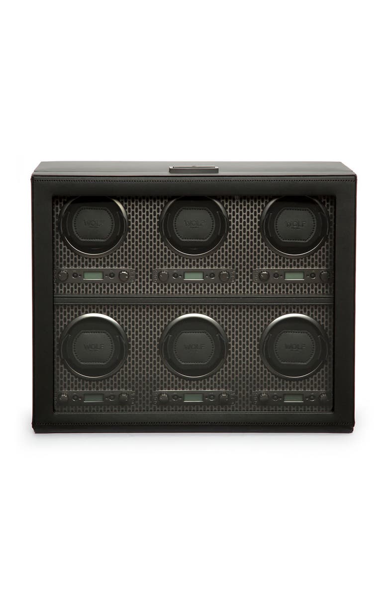 WOLF Axis 6 Piece Watch Winder, Main, color, Powder Coat