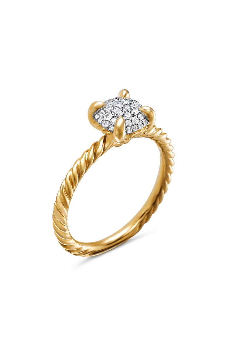 David Yurman Chatelaine<sup>®</sup> Ring in 18K Gold with Pavé Diamonds, Alternate, color, 
