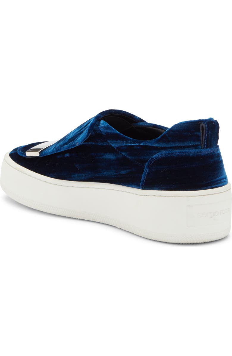 Sergio Rossi Velvet Slip-On Sneaker, Alternate, color,