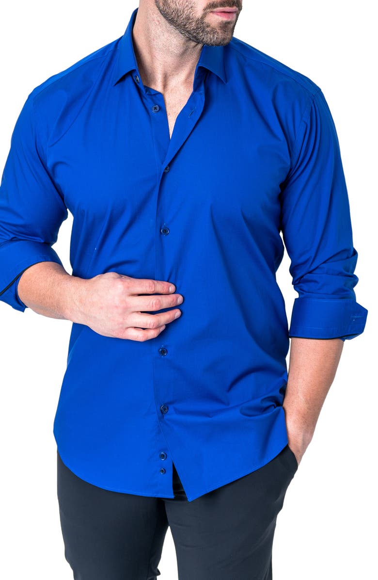 Maceoo Fibonacci Solid Contemporary Fit Button-Up Shirt, Alternate, color, 