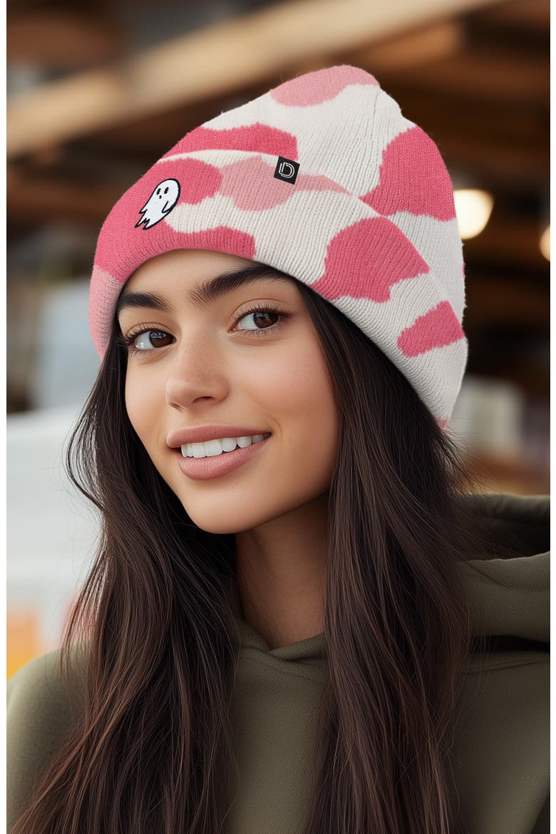 Ghost Beanie, Alternate, color, Pink Camo
